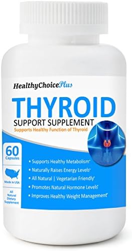 Thyroid Support Supplement - Vegetarian - All Natural - A complex blend of Vitamin B-12, Iodine, Zinc, Selenium, Copper, Manganese, Forskolin, Kelp & more - 30 Day Supply
