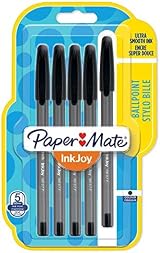 Paper Mate InkJoy 100ST Ballpoint Pens 0.7mm Fine Point Black 5 Count