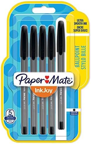 Paper Mate InkJoy 100ST Ballpoint Pens 0.7mm Fine Point Black 5 Count