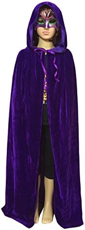 Acecharming Kids Long Hooded Cape Halloween Fancy Dress (Purple)