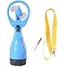Newest Battery-operated Handheld Water Spray Mini Fan With Bottle Water Misting + a Lanyard and a hook HG080B (Blue)