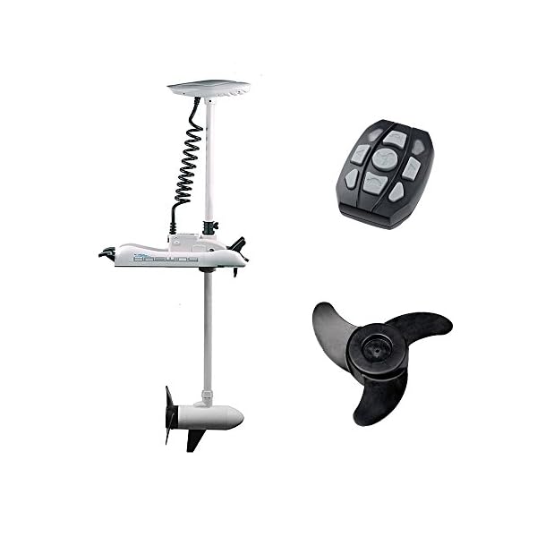 12v-55-Lbs-Variable-Speed-Motor-Bow-Mount-Electric-Trolling-Motor-White-Color