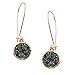 Humble Chic Simulated Druzy Threaders - Upside-Down Long Hoop Dangle Drop Earrings