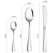 Hippih Food Grade Stainless Steel Flatware 20 Piece Anti-Scald Metal Cutlery Set
