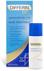 Acne Treatment Differin Gel for Face with Adapalene, Clears and Prevents Acne, Up to 90 Day Supply, 45 Gram Pu