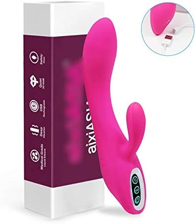 tremblerate Toys allurings Excited Point Rabbit Vibdator tremble Dual Motor Rechargeable Waterproof Privacy exciting Toy with 12 Knead Modes Happy Toys,Pink,