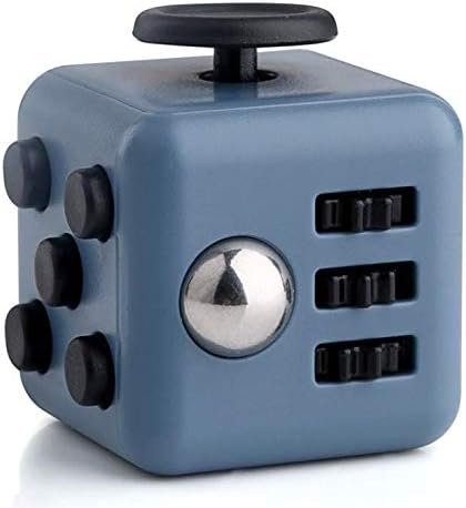 XKUAJIE Fidget Toy Cube Toy Anxiety Attention Stress Relief Stocking stuffer Relieves Stress (Gray Black)
