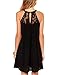 PAKULA® Women's Sleeveless Lace Patchwork Loose Casual Mini Dress