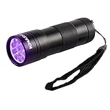 KMASHI 12 LED Pet UV Light Urine Stain Detector Blacklight Flashlight