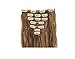 FIRSTLIKE Grade 7A 160g 23-24 Inch Real Thick Double Weft Full Head Clip In Hair Extensions, Ash Blonde Mix Ginger Brown, 24