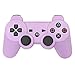 PS3 Controller Wireless Double Shock Gamepad for Playstation 3, Wireless PS3 Controller with Charging Cable (Purple)