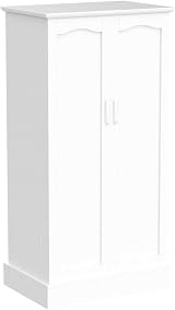 Jehiatek 47” Kitchen Pantry Cabinet with Adjustable Shelves - White Storage view 4