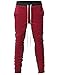 Style by William SBW Men's Dual Side Panel Over Length Drawstring Ankle Zipper Track Pants