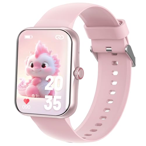 Alutoria Smartwatch Für Kinder, Sport Und Fitness, 1,83-Zoll Hd-Touchscreen, Benachrichtigungen Und Nachrichten, Glänzendes Rosa