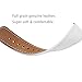 WFEAGL for Fitbit Versa Band, Top Grain Leather Band Replacement Strap for Fitbit Versa Fitness Smart Watch (White Band+Silver Buckle)