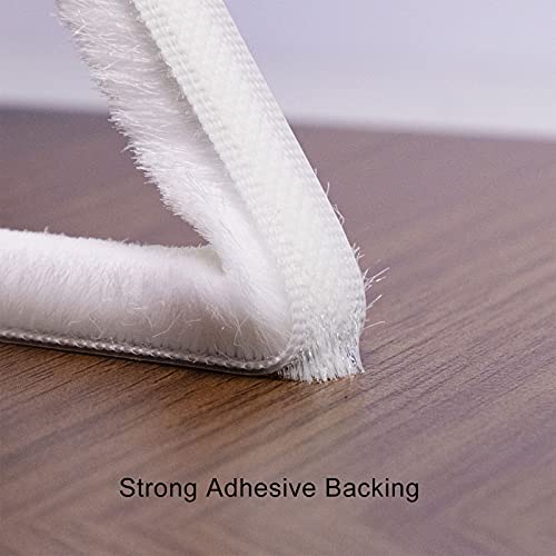 fowong Adhesive Brush Weather Stripping, 11/32 inch x 3/16 inch x 16
