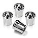 Acura Silver Logo Chrome Tire Stem Valve Caps