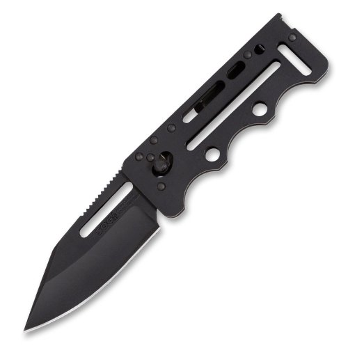 SOG Specialty Knives & Tools SOGAC77 Access Card 2.0 Knife with Straight Edge Folding 2.75-Inch VG10 Steel Blade and Stainless Steel Handle, Black