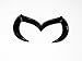 Black Evil M for Mazda Rear Trunk Metal Emblem Badge Logo