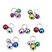 EXPAWLORER Bells for Cat Collars - 18 Pcs Colourful Dog Charm Bells for Collars Necklace Pendant Accessories with 20 Pcs Key Rings
