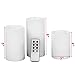 SONGMICS LED Flameless Candles with Remote Control and Timer Waterproof Set of 3, UFLC75D