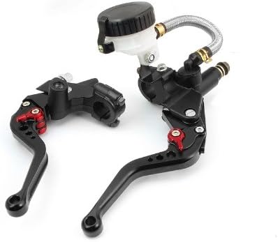 A pair of Black CNC Front UNIVERSAL Streetfighter Motorcycle Brake & Clutch Master Cylinder Reservoir Levers Kit 7/8"(22mm) Fit For Yamaha YZF R6 2005-2012