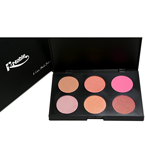 R Noble Blush & Bronzer & Highlighting Kit, Blush Palette + 6 Color
