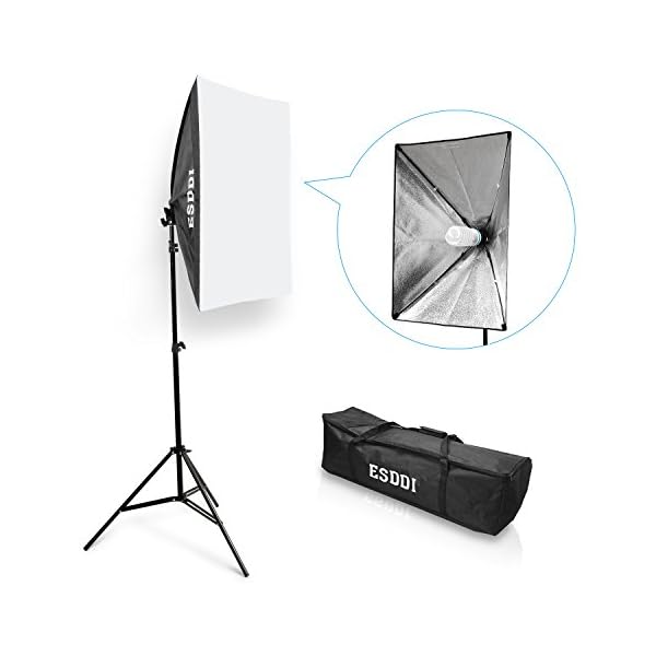 Softbox Set 85W 40x40cm - LED Studio Beleuchtung Mit Stativ | Fotostudio Licht Für YouTube, TikTok & Porträts