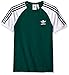 adidas Men's Originals 3 Stripes Tee, Collegiate Green, L