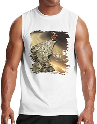 Landonaserafin Korn Follow The Leader Mans Tank Vest Casual Style Sleeveless T Shirts Tshirts Black