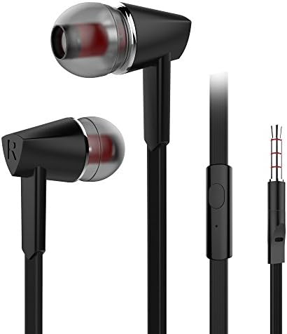 MXditect Wired Earbuds In Ear Headphones with Stereo Sound Black