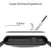 Simpeak Glass Screen Protector for Apple Watch 38mm, HD Clear 3D Curved Full Coverage Tempered Glass Anti-Scratch Anti-Bubble for 38mm Apple Watch Series 3/2/1 - Black