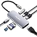 USB C Hub, Type C Adapter, Falwedi 7-in-1 Dongle with USB-C PD 3.0, 4K@30Hz HDMI, 3 USB3.0, SD/TF Card Reader, Compatible for MacBook Air Pro and Other Type C Laptops (Space Gray) primary