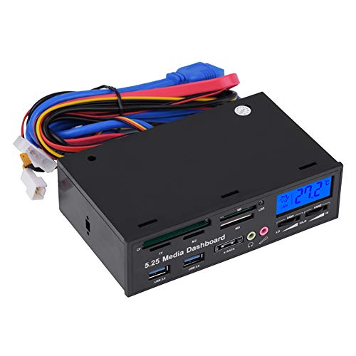 Yosoo Health Gear Media Dashboard 5.25 Inch, Multifuntion Media Dashboard Front Panel 2 USB 3.0