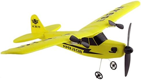 TOPUNDER Remote Control RC Helicopter Glider Airplane EPP foam 2CH 2.4G Plane Toys (yellow)