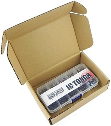 Ictouch 10value 100pcs Tactile Push Button Switch Momentary Tact Assortment Box Kit KIT0082