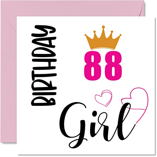 88th Birthday Card for Women, Birthday Girl