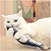 ASVEL Realistic Plush Simulation Electric Doll Dancing Fish, Funny Interactive Pets Chew Bite Supplies for Cat/Kitty/Kitten Fish Flop Cat Toy Catnip Toys - Perfect for Biting, Chewing and Kicking (A)