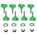 MOEBULB 8pcs Universal Hard Top Quick Removal Fastener Thumb Screw with Nut Kit Compatible with Jeep Wrangler YJ TJ JK JKU & Unlimited 1995-2017 (Green)