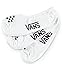 Vans Womens Girls Basic Canoodle No Show Socks (Womens Shoe Size 7-10, White/Black)