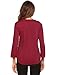 Zeagoo Women's Henley V Neck 3 4 Sleeve Cuffed Shirt Button Casual Loose Blouse Tops