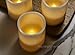 Hayley Cherie - Real Wax Flameless Candles with Timer (Set of 6) - Ivory LED Candles 3” Wide x 4” Tall - Flickering Amber Flame - Battery Operated Pillar Candles - Large Unscented