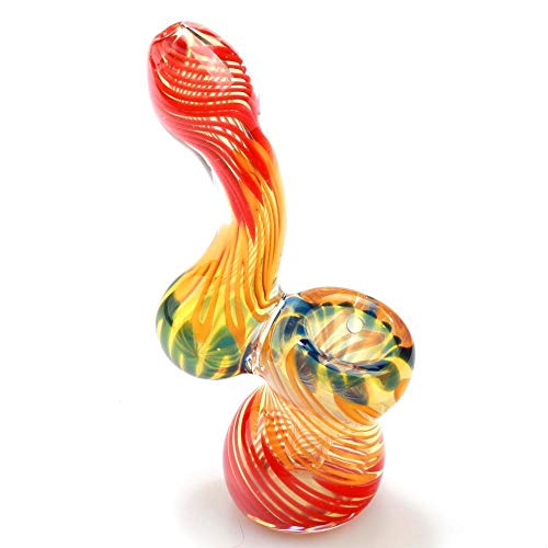 FNC CRAFT 2019 New Style Pipe Yellow & Red Hand-Made Stripes Unbreakable (4.7-inch)