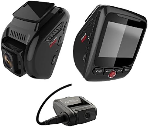 FirstScene Front and Rear Dual Full HD Car Dash Camera Video Recorder DVR with Novatek 96663, GPS Logger, 128 GB Micro SD Support, 2.4 inch Screen, WiFi