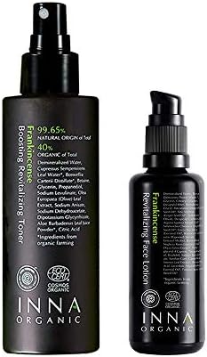 Inna Organic Frankincense REVITALIZING FACE Toner and Lotion Set, Anti-Aging, Wrinkle Care, Moisturizing, Luxury Clean Beauty, Certified Organic 1 Inna Organic Frankincense REVITALIZING FACE Toner and Lotion Set, Anti-Aging, Wrinkle Care, Moisturizing, Luxury Clean Beauty, Certified Organic