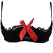 iiniim Women Lingerie Babydoll Bra G-string Mini Skirt Outfit 3pc Teddy Set Black M