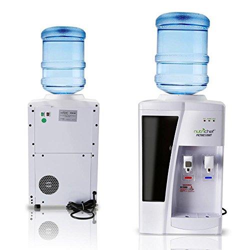 Nutrichef Countertop Water Cooler Dispenser Hot & Cold Water, with