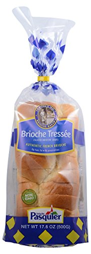 Brioche Pasquier - Authentic French Brioche Tressee Bread Sliced Loaf, 17.6oz (500g) (2-PACK)