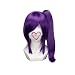 18" Straight Purple Cosplay Wig + 1 Clip on Ponytail -- Gintama Terakado Tsuu