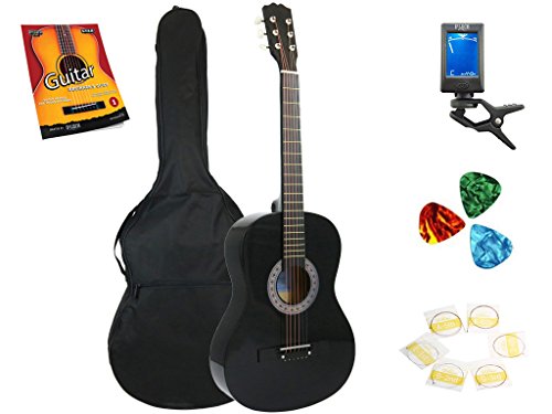 Star acoustic guitar 38 inch with bag, tuner, strings, …